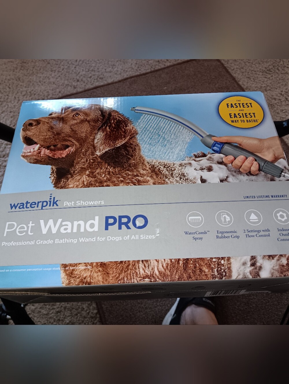 Pet Bathing Wand - Blue - For Pets Bath, Skin & Hair